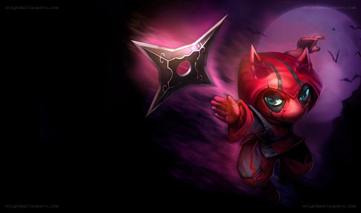 red ninja character with shuriken