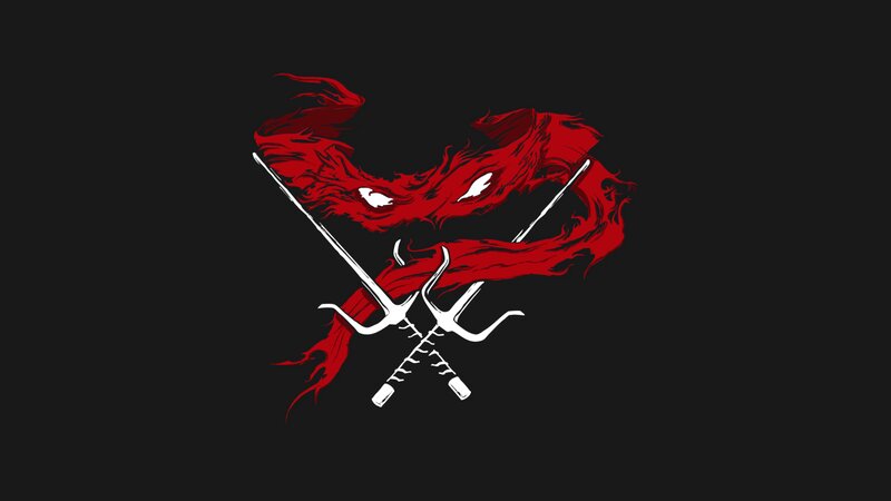 Red Ninja Mask with Weapons
