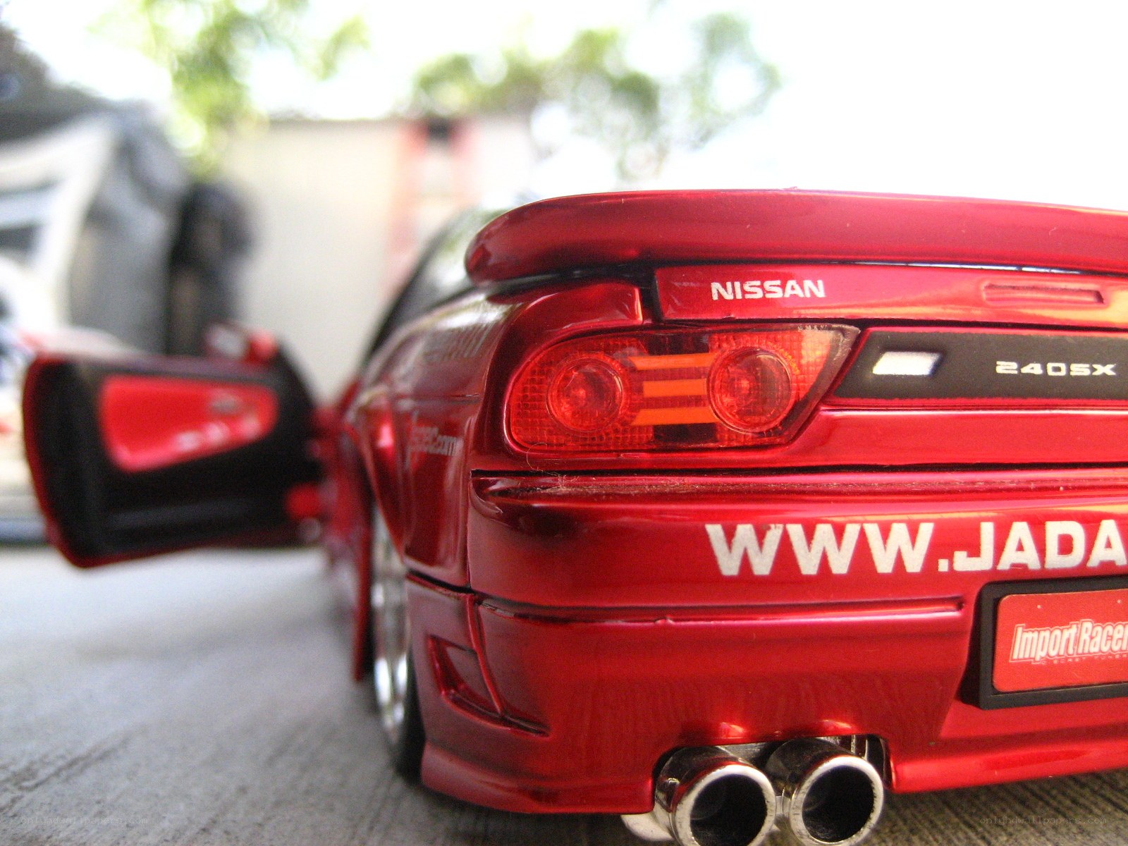 red nissan 240sx model car