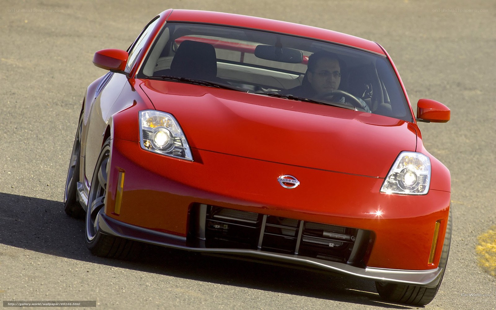 Red Nissan 350Z sports car