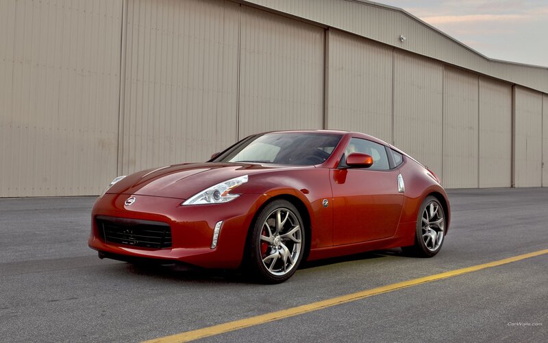 Red Nissan 370z Car — Calm, Sunset