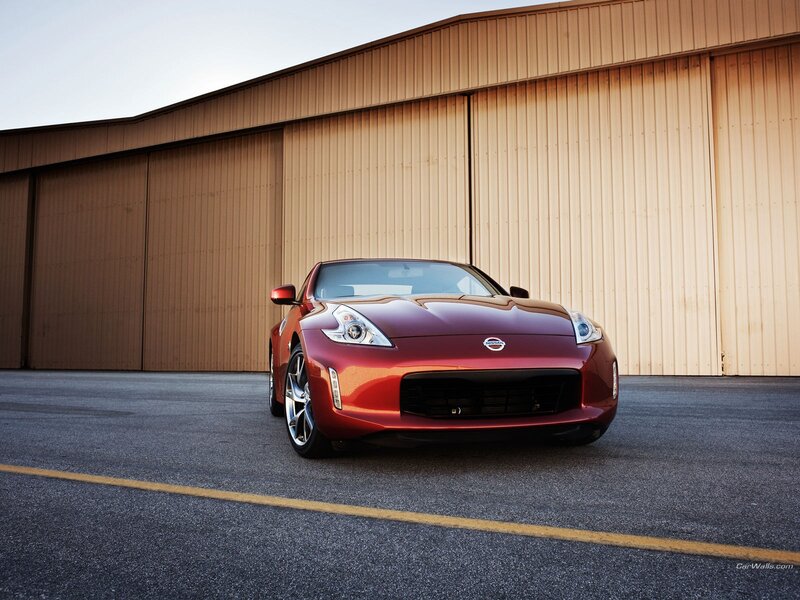 Red Nissan 370Z sports car