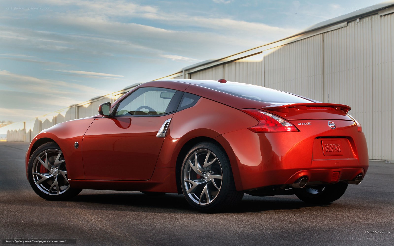 Red Nissan 370Z sports car