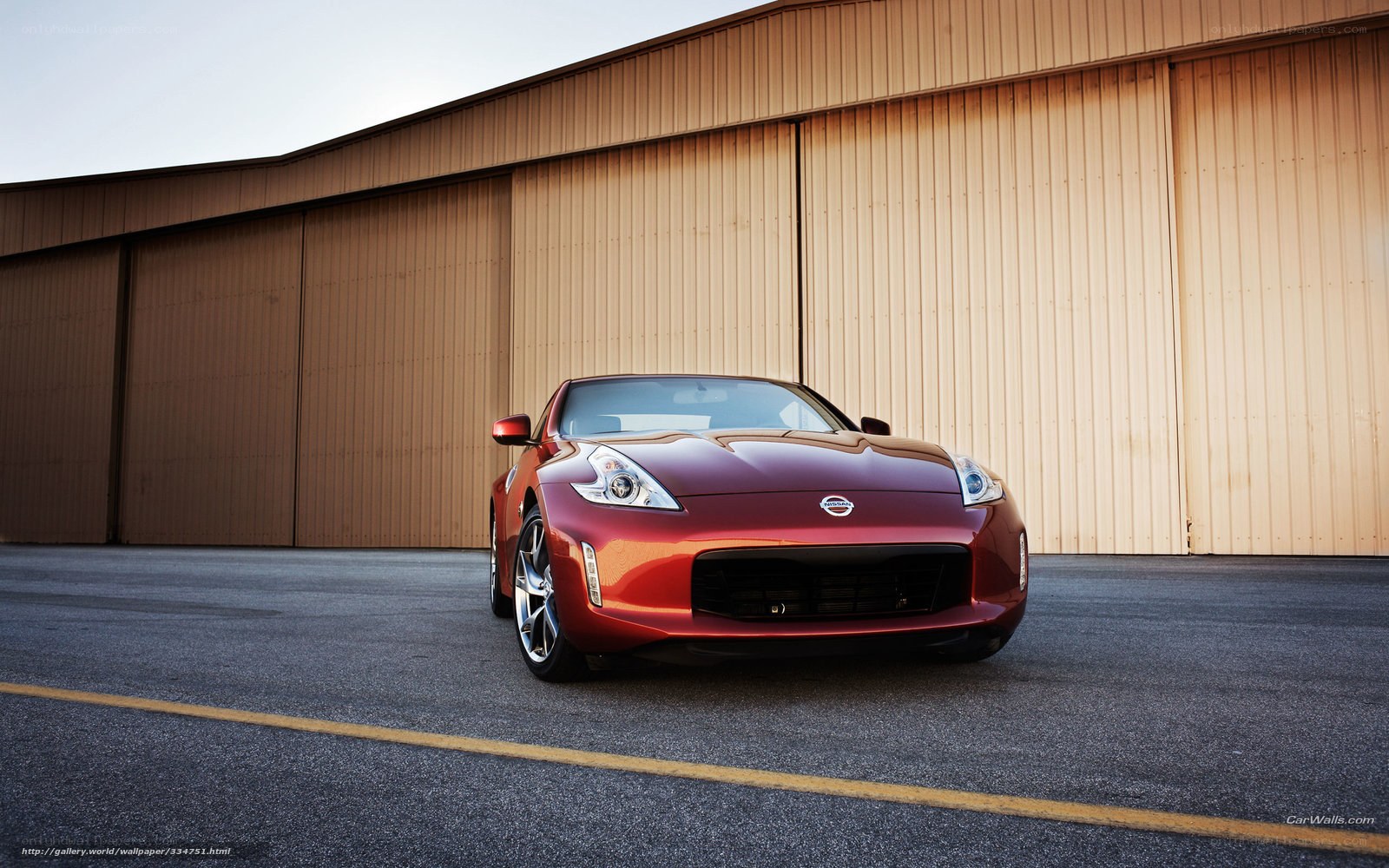 Red Nissan 370Z sports car