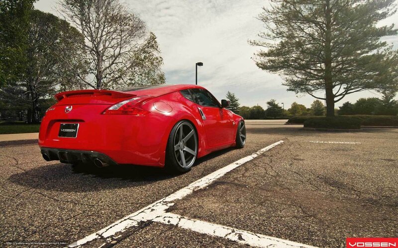 Red Nissan 370Z sports car