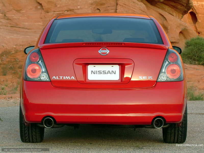 Red Nissan Altima SE-R rear view