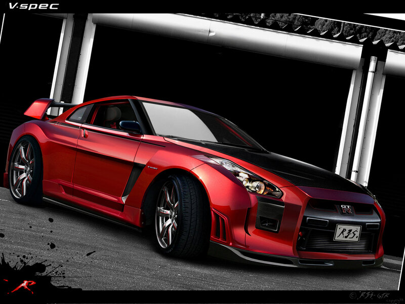 Red Nissan Gt-r Car