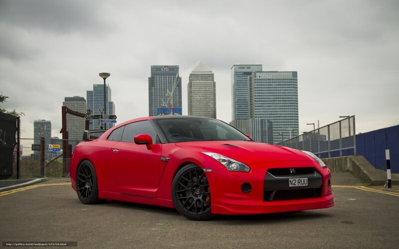 Red Nissan GT-R in London