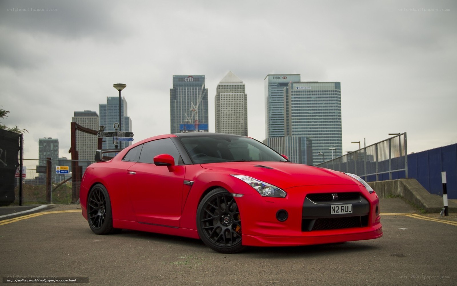 Red Nissan GT-R in London