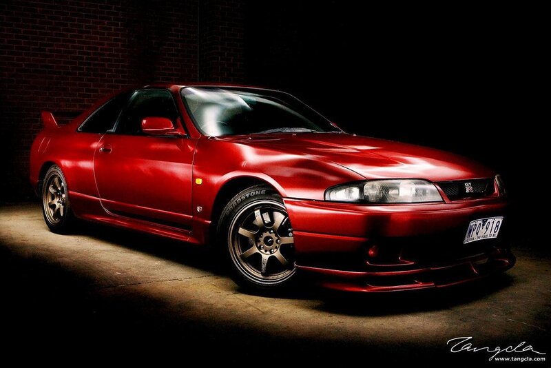 Red Nissan GT-R sports car