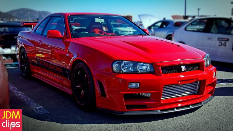 Red Nissan GT-R sports car