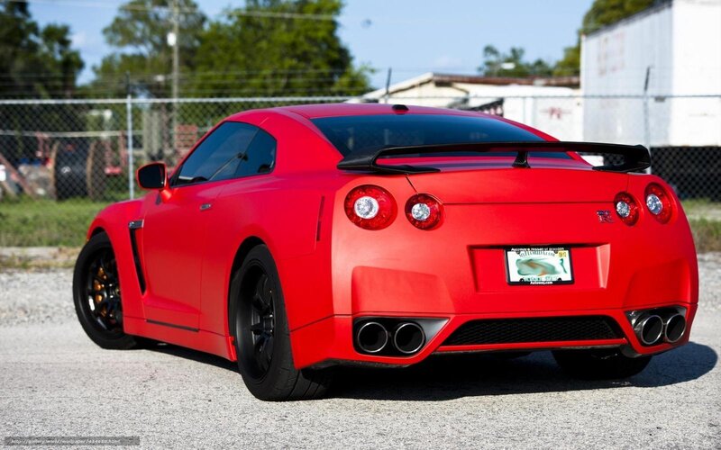 red nissan gt-r sports car
