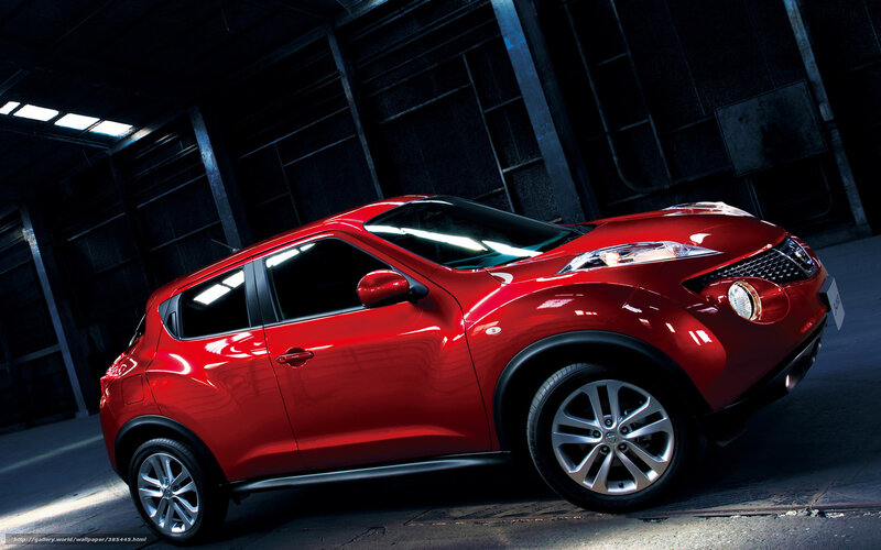Red Nissan Juke Car — Dramatic, Photograph, Warehouse
