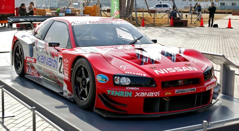 Red Nissan Race Car — Outdoor