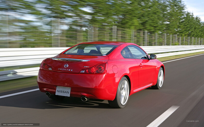 Red Nissan Skyline Coupe
