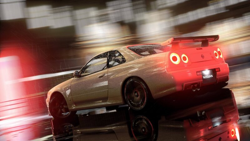 Red Nissan Skyline