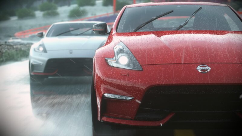 Red Nissan Sports Car — Dramatic