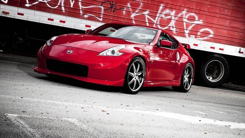 Red Nissan sports car
