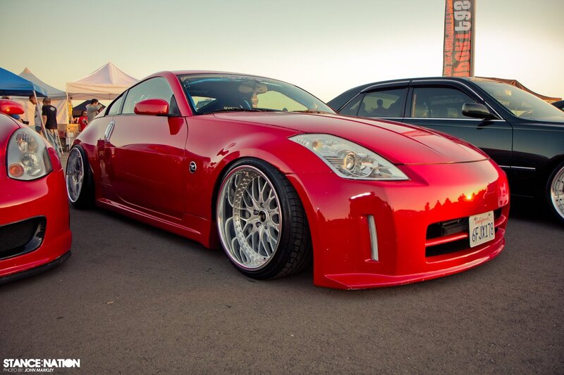 Red Nissan Z at car show