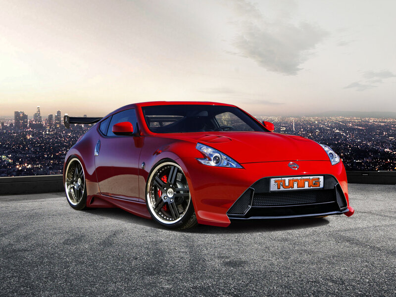 Red Nissan Z Tuning Car