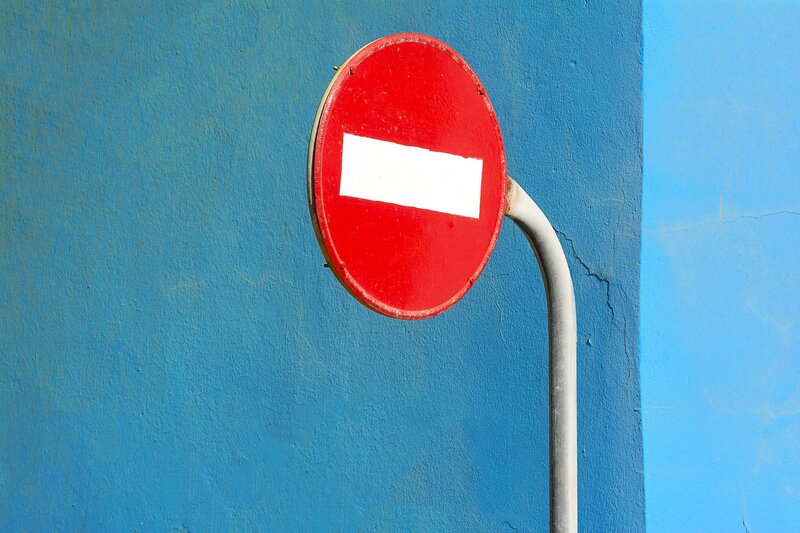 Red No Entry Sign