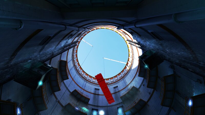 Red Object in Shaft