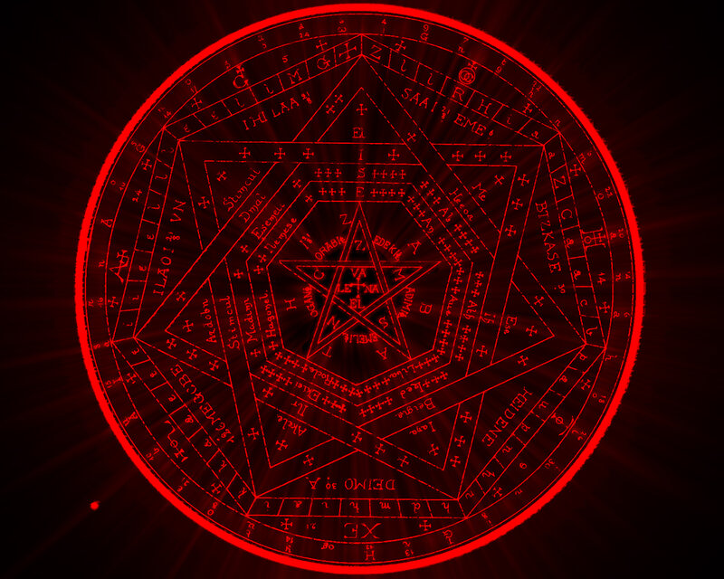 red occult sigil diagram
