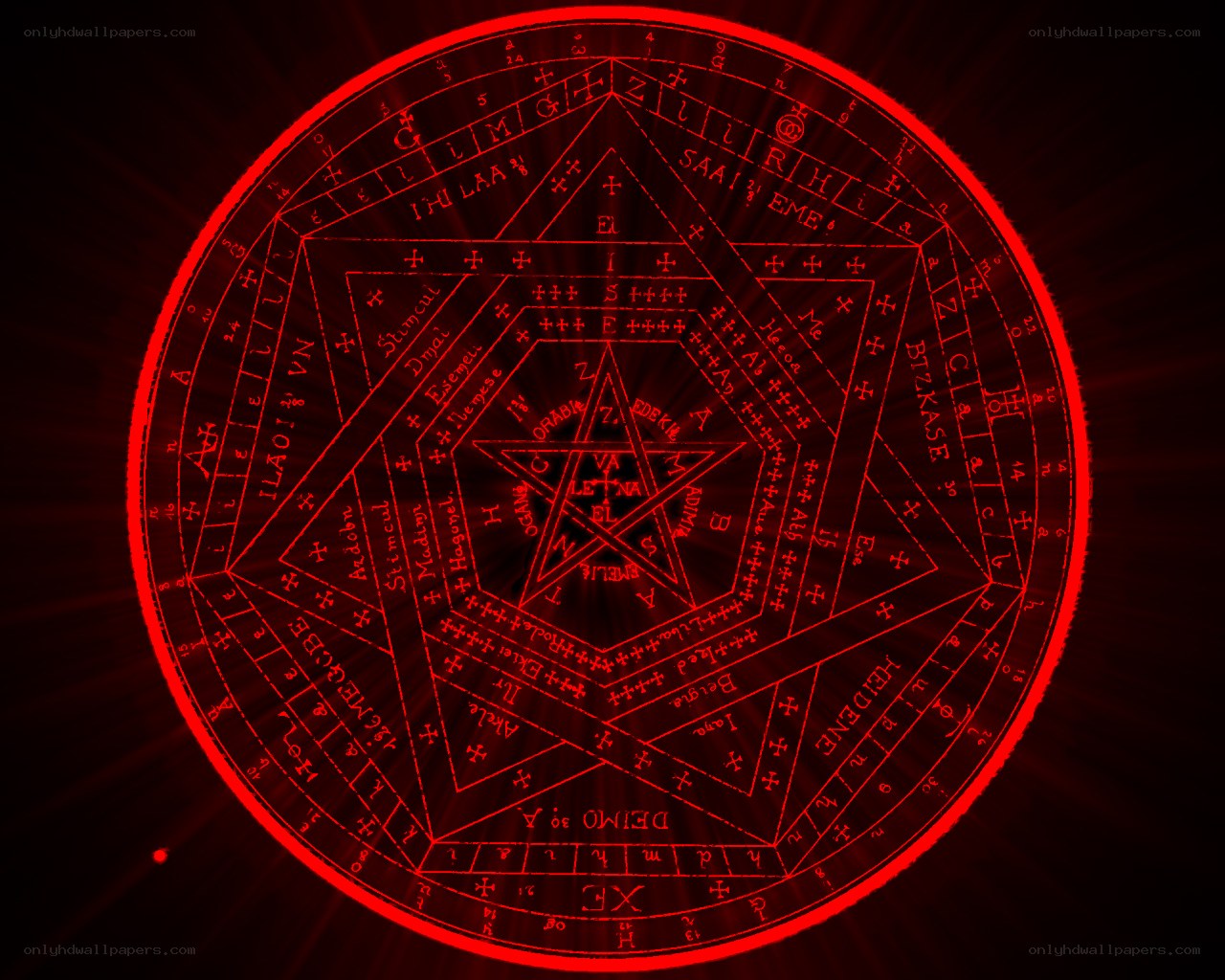 red occult sigil diagram