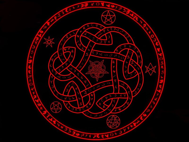 red occult symbol circle