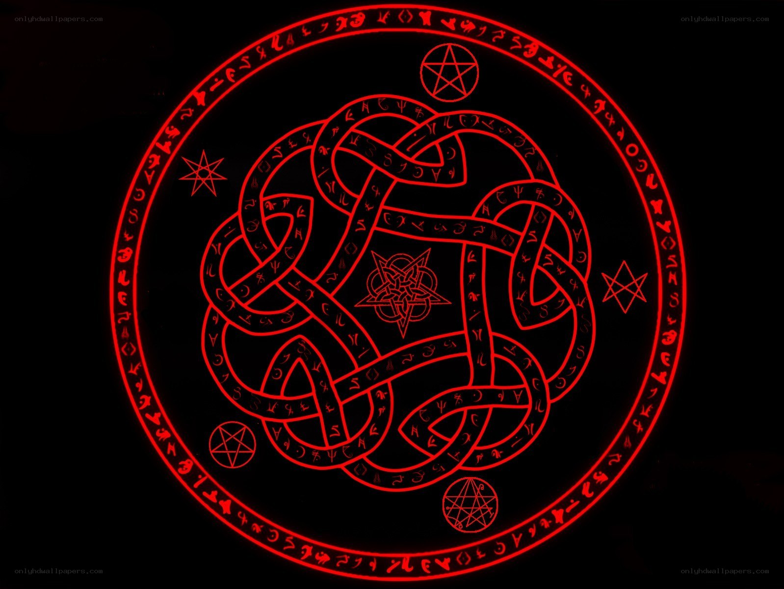 red occult symbol circle
