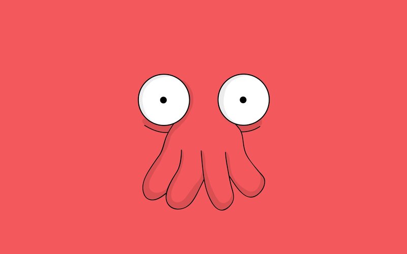 Red Octopus Character — Playful, Vector Art