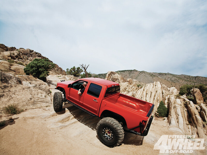 Red Off-road Truck — Adventurous, Afternoon