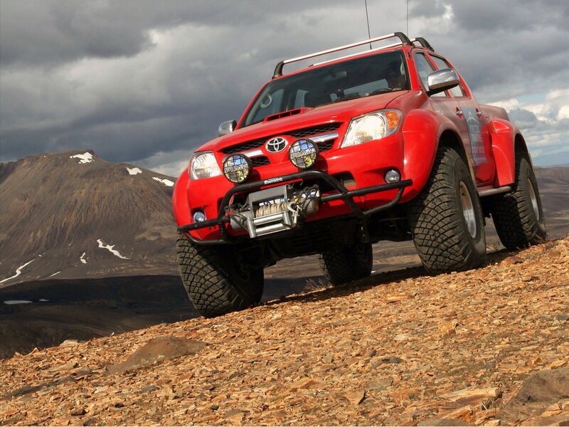Red Off-road Truck — Dramatic