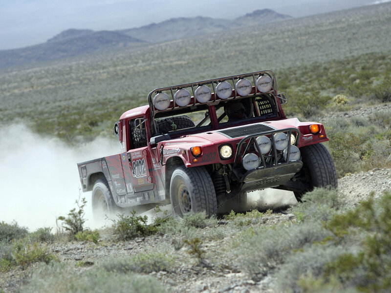 Red Off-road Truck — Dynamic, Afternoon