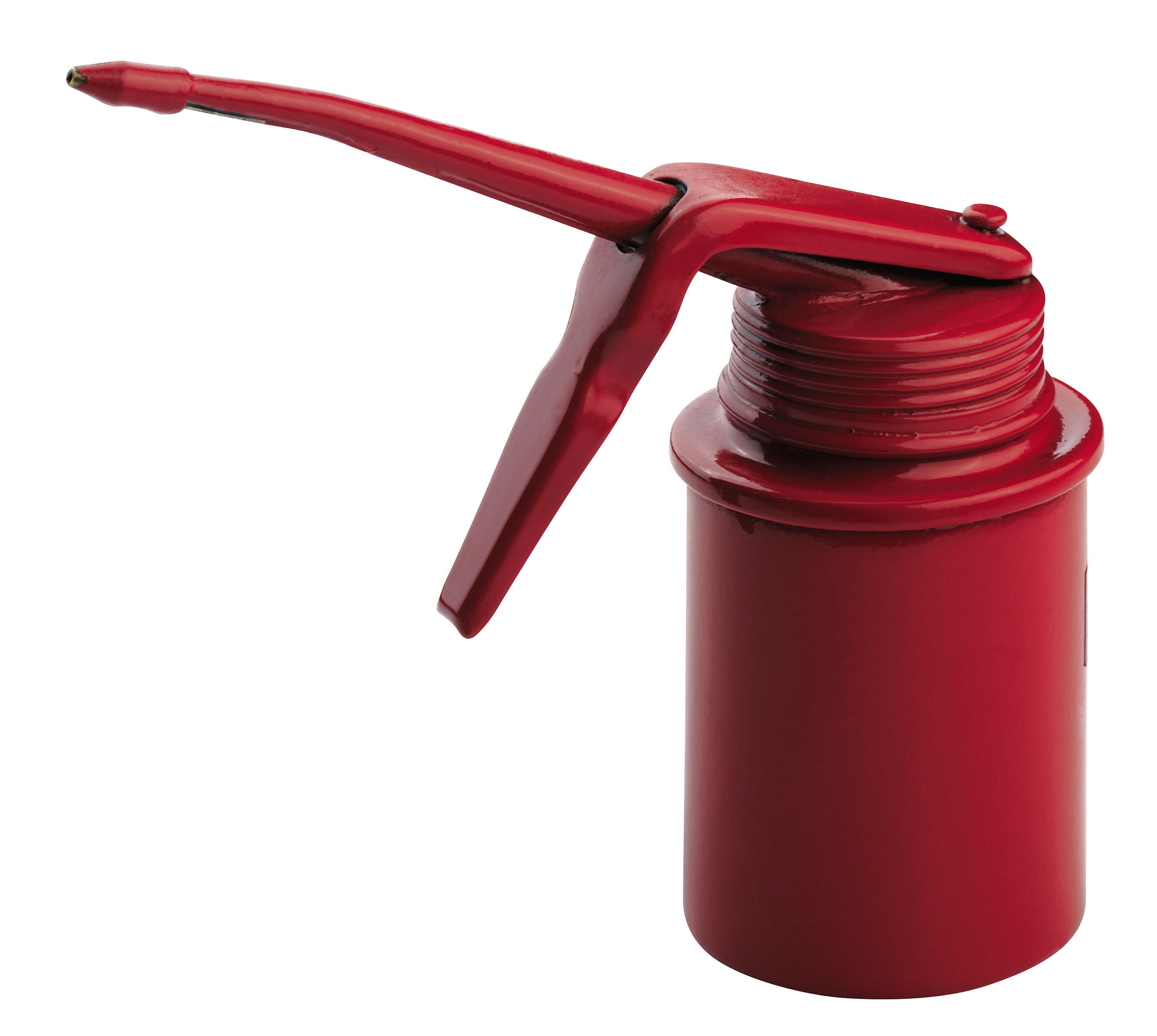 red oil can with pump