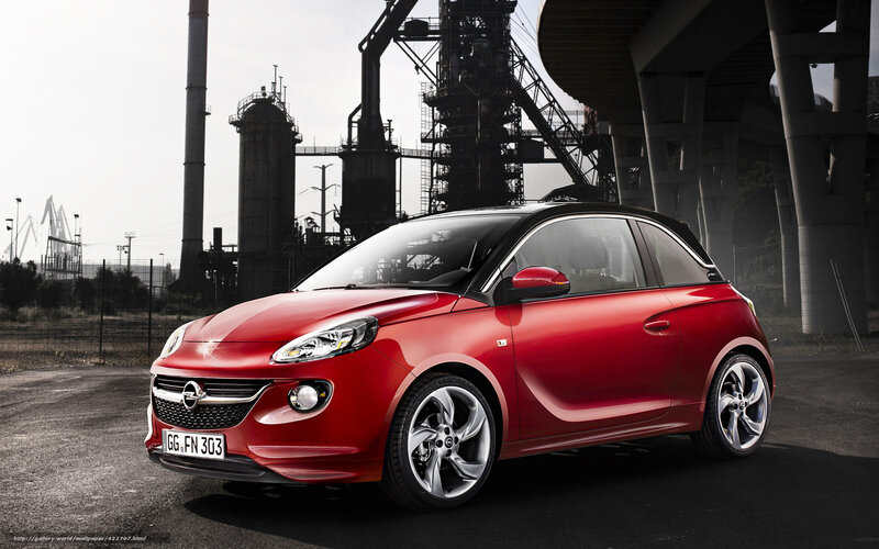 Red Opel Adam Car — Dramatic