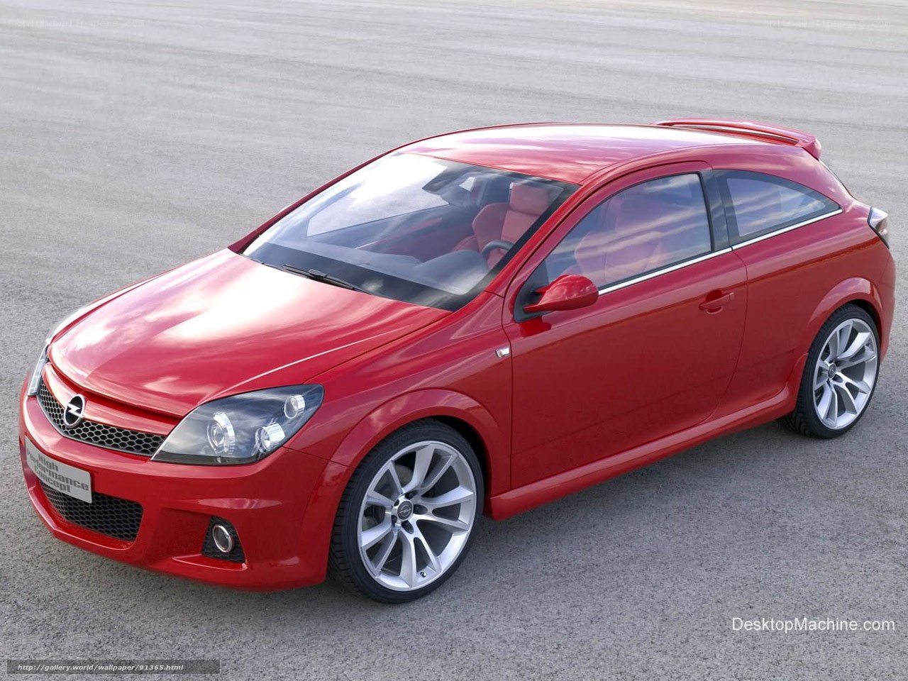 Red Opel Astra Coupe