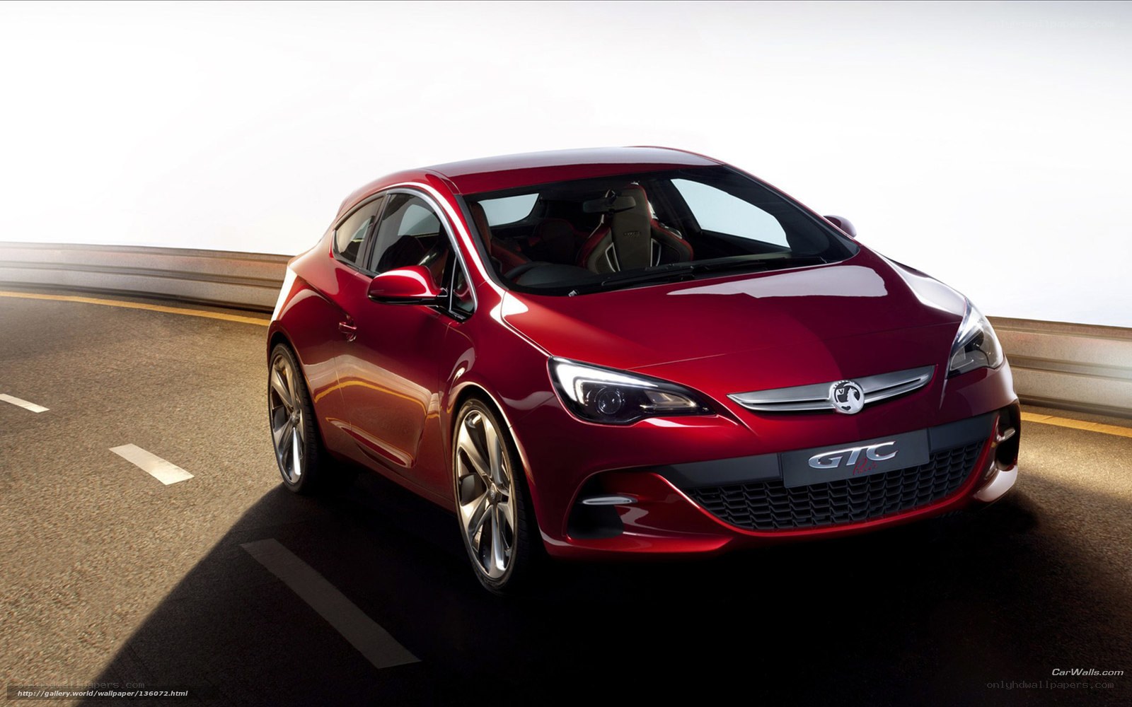 Red Opel Astra GTC