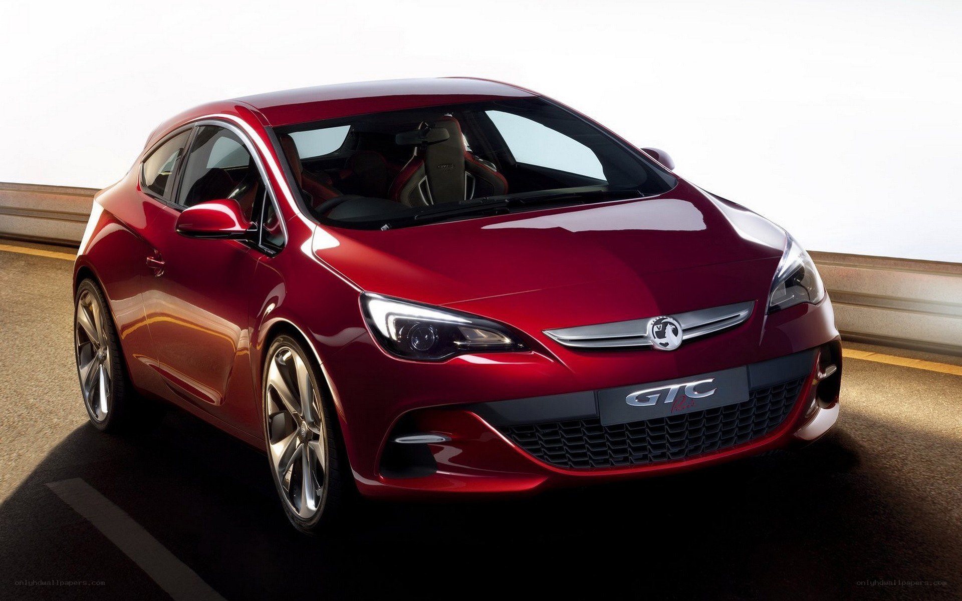 Red Opel Astra GTC