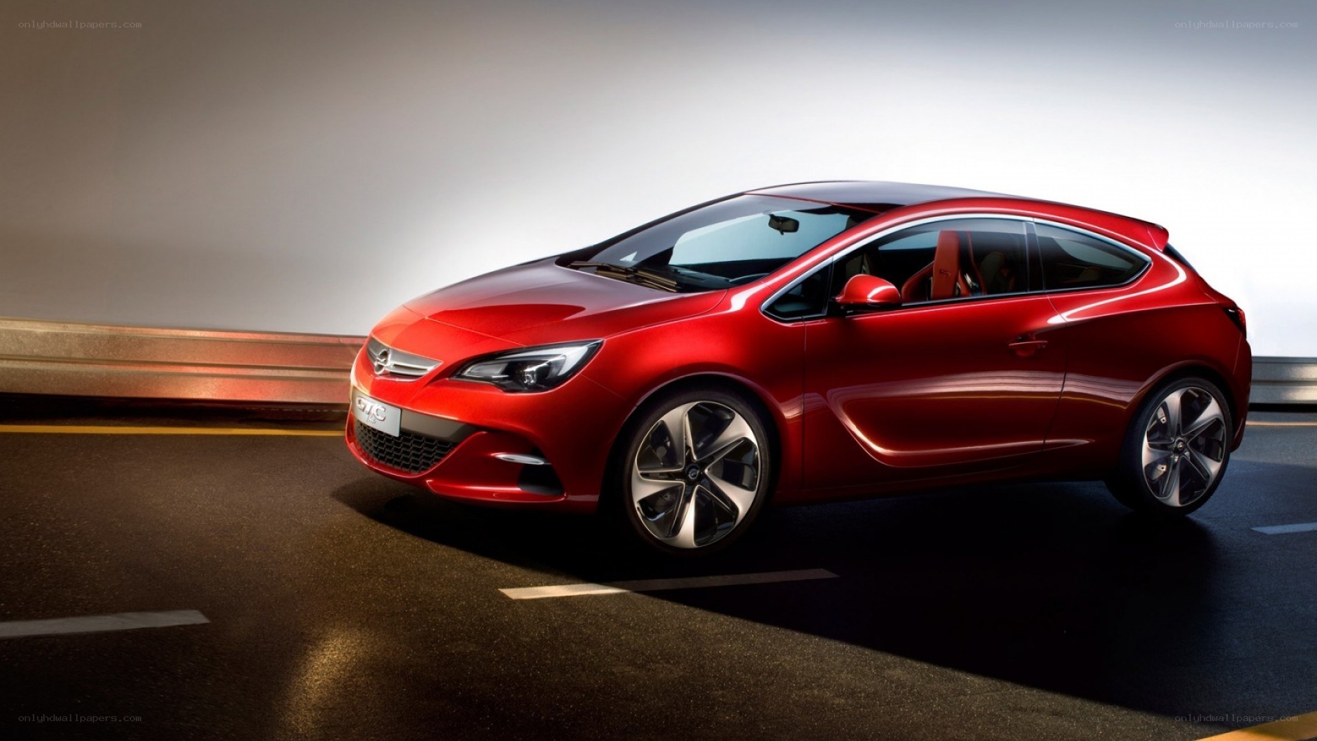 Red Opel Astra GTC