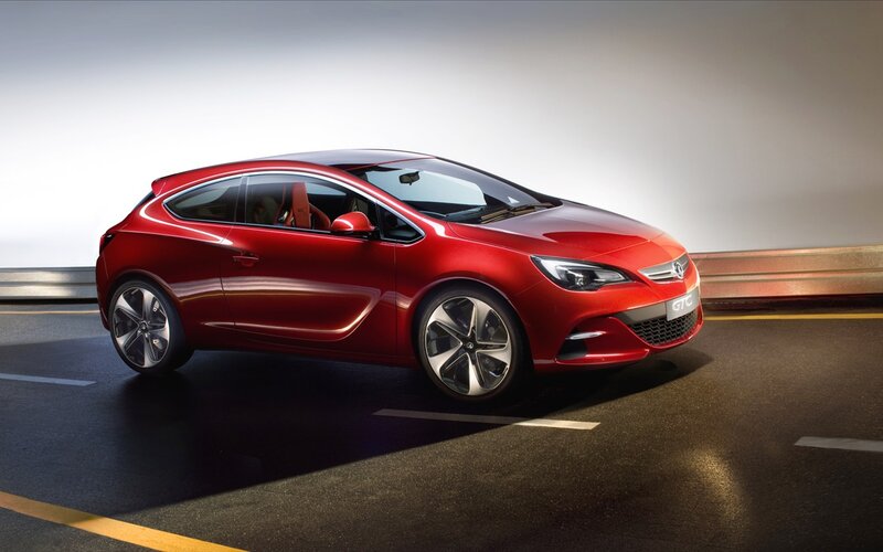 Red Opel Astra GTC