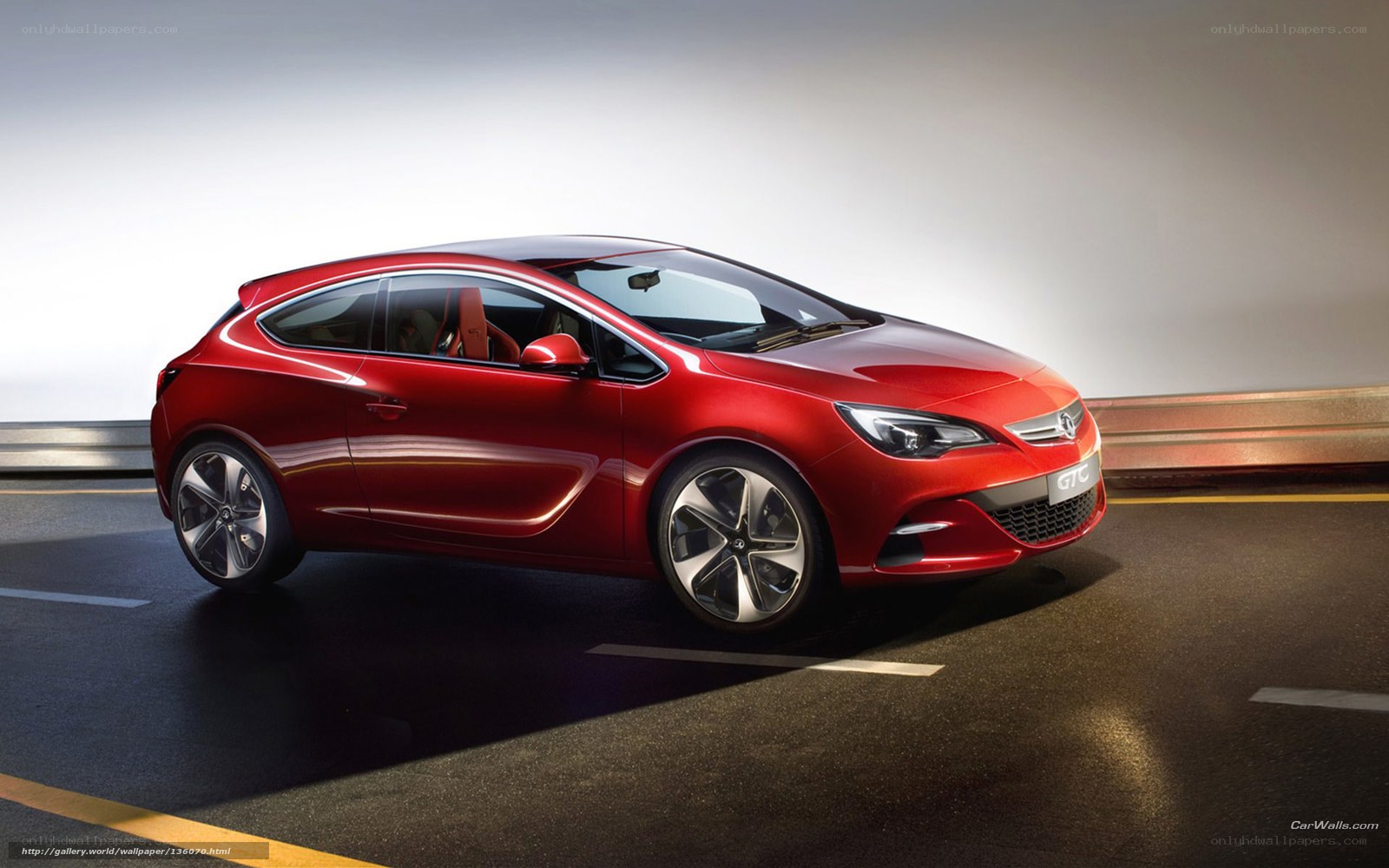 Red Opel Astra GTC