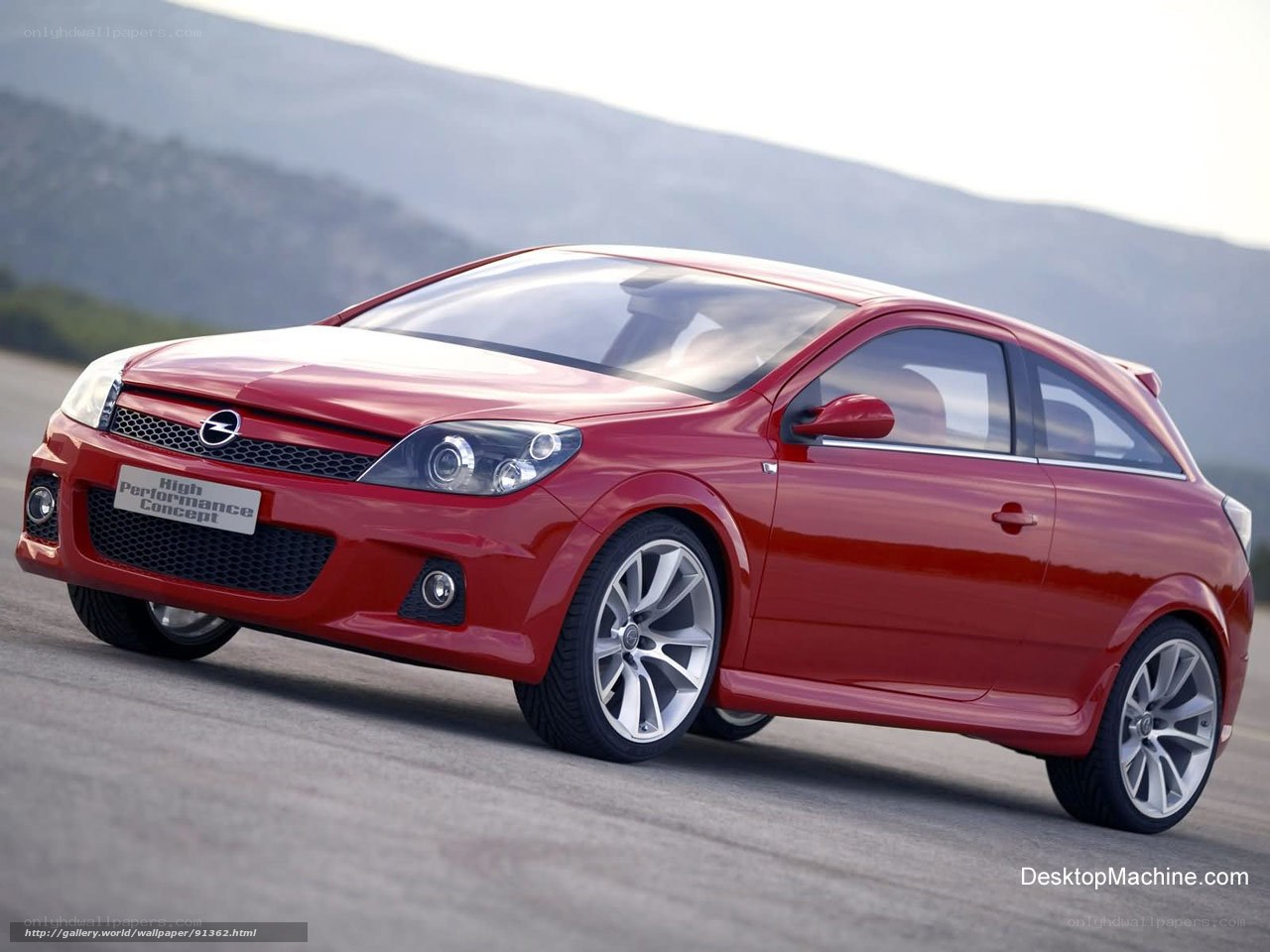 Red Opel Astra High Performance Concept