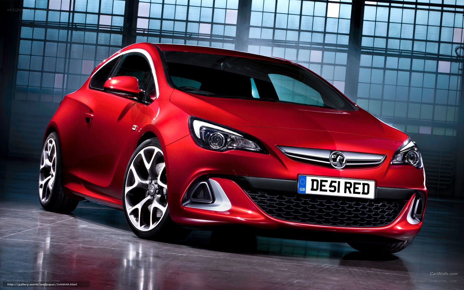 Red Opel Astra OPC