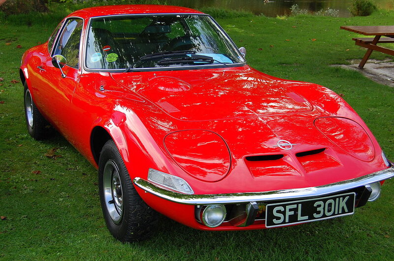 Red Opel Gt Car
