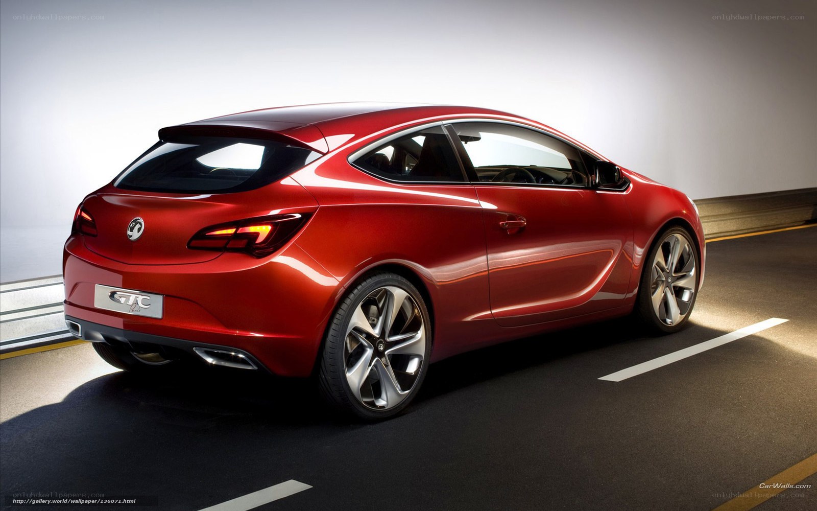 Red Opel GT Concept car