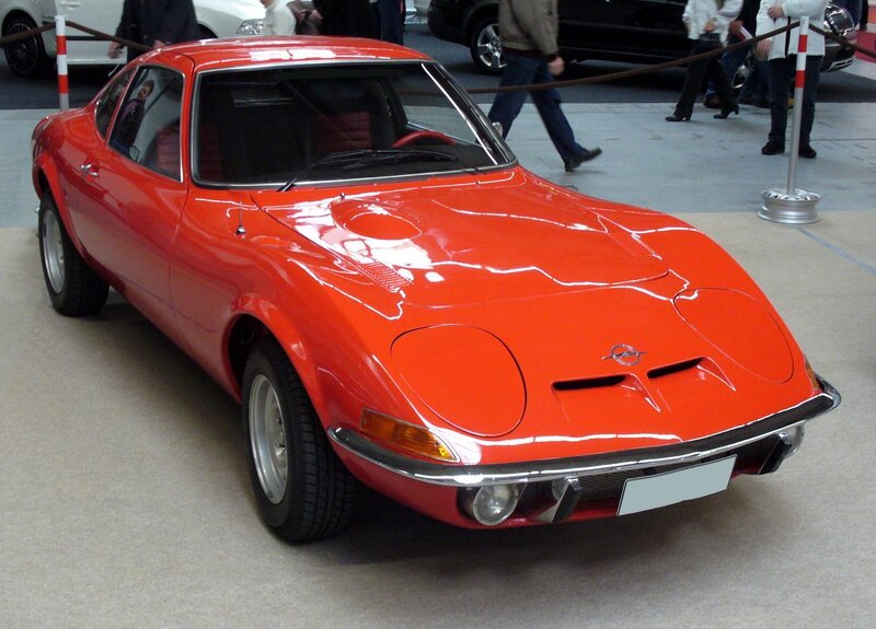 Red Opel GT sports car