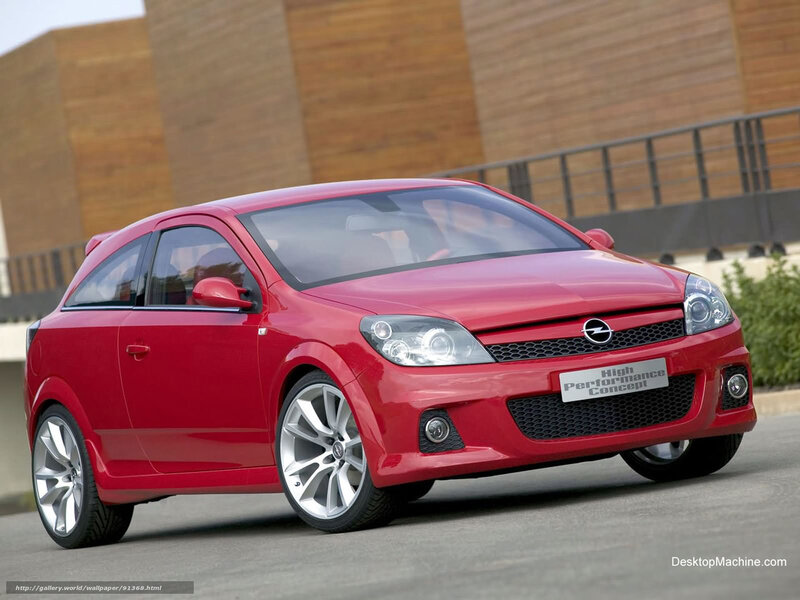Red Opel Hatchback