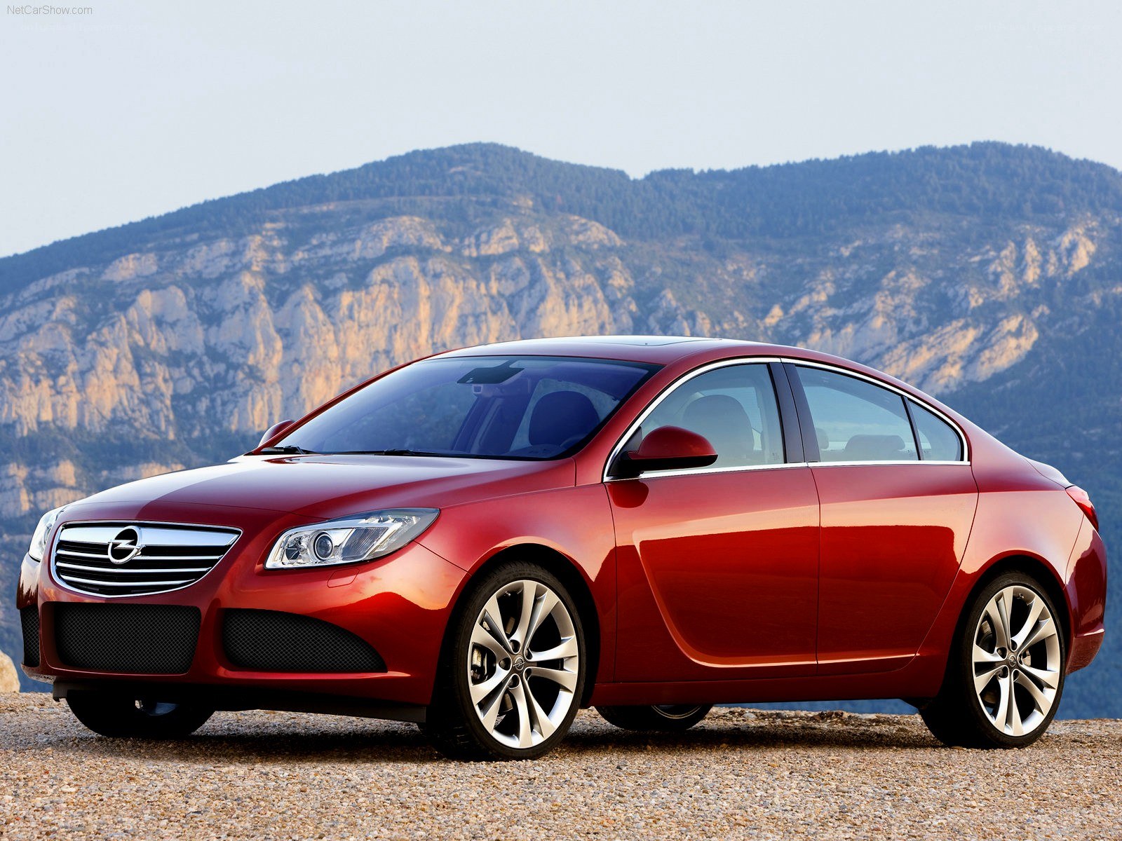 Red Opel Insignia Sedan