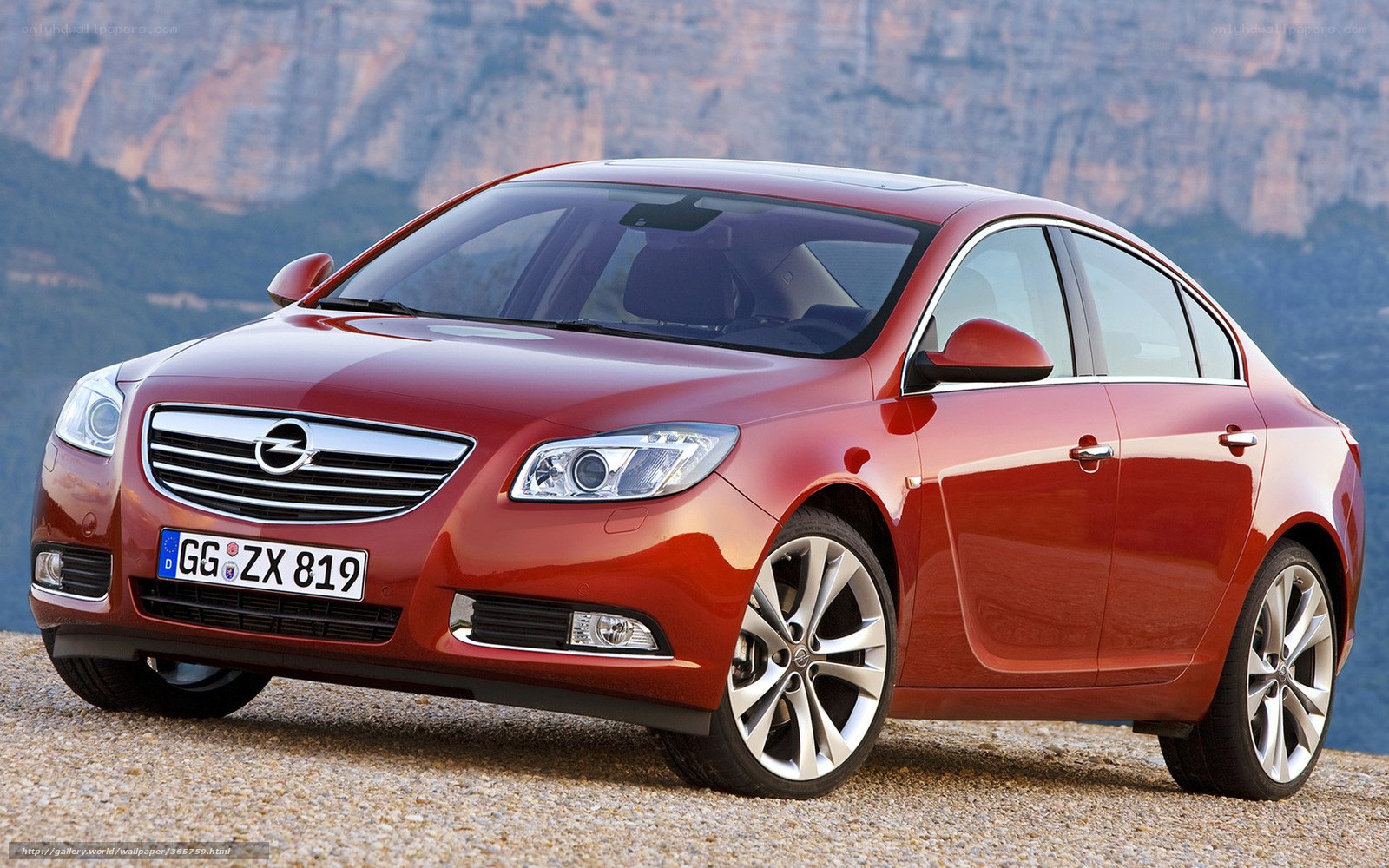 Red Opel Insignia Sedan